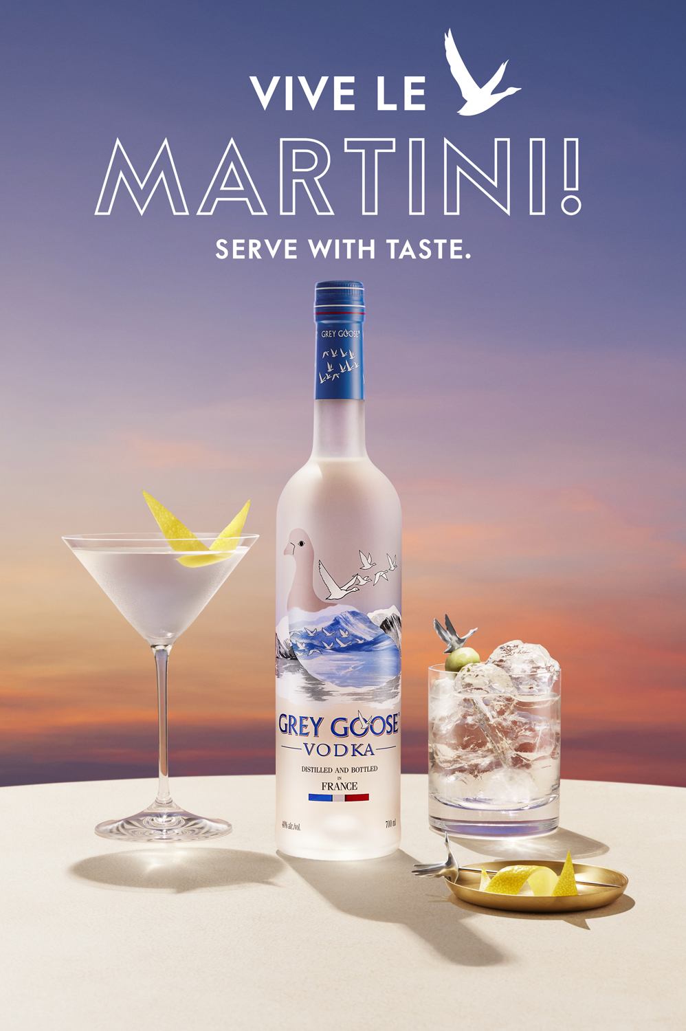 Grey Goose Vive Le Martini campaign still
